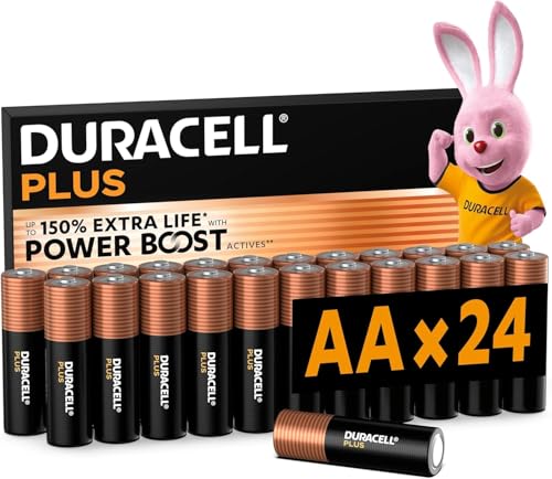 DURACELL Plus Pilas AA (Paquete de 24) – Pilas alcalinas 1,5 V – Hasta un 150 % 