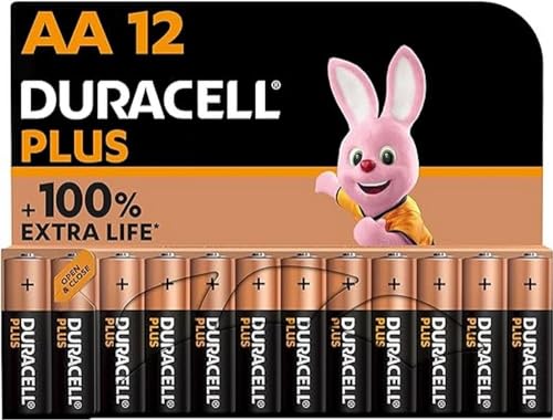 DURACELL Plus Pilas AA (Paquete de 12) – Pilas alcalinas 1,5 V – Hasta un 150 % 