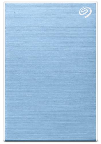 Seagate One Touch 2TB External HDD with Password Protection Light Blue, for Windows and Mac, with 3 Yr Data Recovery Ser...