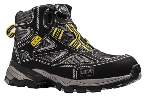 LICA Bota de Seguridad Dieléctrica TERMINATOR 125 | Casquillo Poliamida 101.7J | Sistema Flip de Amarre | Antiperforación | Suela Antiderrapante | Uso Industrial (28, Sistema tallas calzado JP, Adulto, Hombre, Medición, 3_e, 28.0 cm)