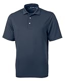 Cutter & Buck Men's Big & Tall Short Sleeve Virtue Eco Pique Recycled Polo Shirt, Navy Blue, 3XL Tall
