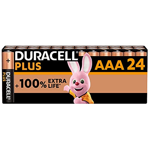 DURACELL Plus Piles AAA (Lot de 24) – Piles Alcalines 1,5 V–Durent jusqu’à 100 %