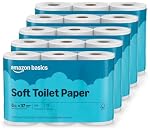 Amazon Basics 2-Ply Soft Toilet Paper, 30 Rolls (5 Packs of 6), 350 Sheets per Roll, Septic Safe, Equivalent to 185 Regular R