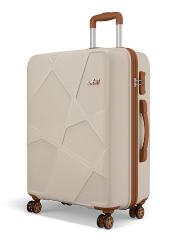 Safari Pentagon Pro 8 Wheels 75cm Large Size Trolley Bag, Hard Case Polypropylene, 360º Wheeling Check in Luggage