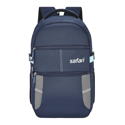 Safari Omega Spacious/Large 5 Compartment Laptop Backpack With Raincover, College Bag, Travel Bag For Unisex