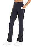 Bally Total Fitness Women's High Rise Pocket Slim Bootcut Pant, Black, Small