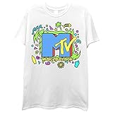 Mtv Men S Logo 90 S Retro T Shirt White Xl