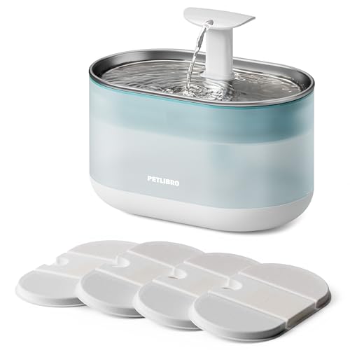 Petlibro Capsule stainless steel top cat water fountain, 71 ounce capacity