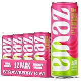Zevia Zero Sugar Energy Drink Strawberry Kiwi 12 Oz Cans 12