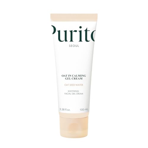 PURITO crema hidratante facial en gel con avena sativa 100 ml - gel hidratante facial para piel grasa y mixta - crema ligera calmante para rostro - skincare coreano