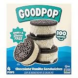 GOODPOP - Dairy Free Chocolate Vanilla Sandwiches - Non-GMO, Gluten Free, 4 Count