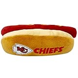 Pets First Nfl Kansas City Chiefs Hot Dog Plush Dog Cat Sque