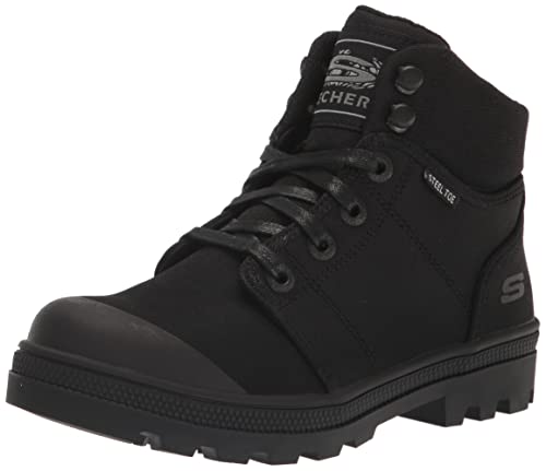 Skechers - Bota industrial de trabajo para mujer, negra, 9