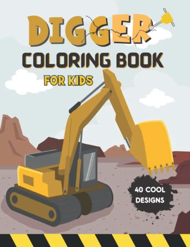 Digger Coloring Book For Kids cover