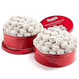 David's Cookies Gourmet Butter Pecan Meltaway Round Tin with Crunchy Pecans and Powdered Sugar, All-Natural Ingredients, Kosher, Ideal Present for Special Occasions, 64 Oz (2 Pack)