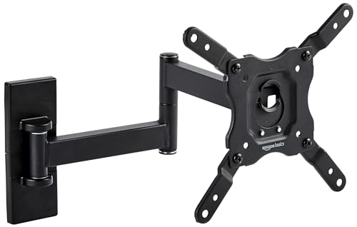Amazon Basics Full Motion Articulating TV Wall Mount with Tilt Swivel, Extends 1