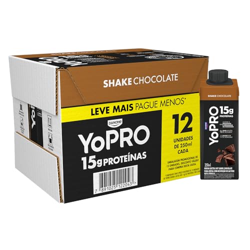 12 Unidades YoPRO Bebida Láctea UHT Chocolate 250ml