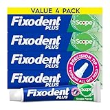 Fixodent Plus Scope Secure Denture Adhesive 2 0Oz Pack Of 4