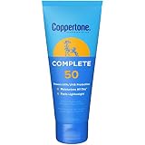 Coppertone Complete Sunscreen Lotion SPF 50, Face and Body Sunscreen, Lightweight, Water Resistant, 7 Fl Oz