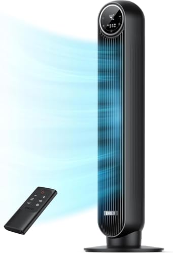 DREO 20dB Ventilatore a Torre Silenzioso, Potente 
