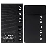 Perry Ellis Midnight Eau De Toilette Spray for Men - Mens Cologne, Long Lasting Perfume, EDT, Fragrance with Notes of Warm Woods, Cinnamon & Amber - 3.4 fl oz (100 mL)