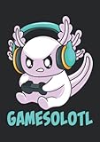 Notizbuch A5 Kariert Mit Softcover Design Gaming Axolotl Gam