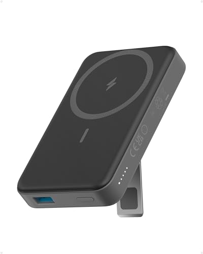 Anker Power Bank 10000mAh Inalámbrico Magnético, PD 20W Carga Rápida Plegable, Batería Externa Cargador Portátil para iPhone 17/16/15/14, Galaxy, iPad, Xiaomi
