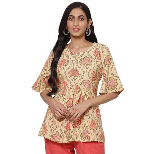 Rangriti Green Liva Short Top for Women