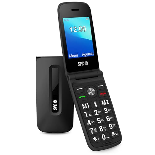 SPC Titan - Teléfono Móvil de Tapa para Mayores, Botones y Teclas Grandes, Fácil