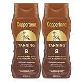Coppertone Sunscreen Tanning Lotion SPF 8, Lightweight and Non Greasy Sunscreen, Water Resistant, Oxybenzone Free, Sun Tan Lotion Moisturizes Skin for a Radiant Tan, 8 Fl Oz Bottle, Pack of 2