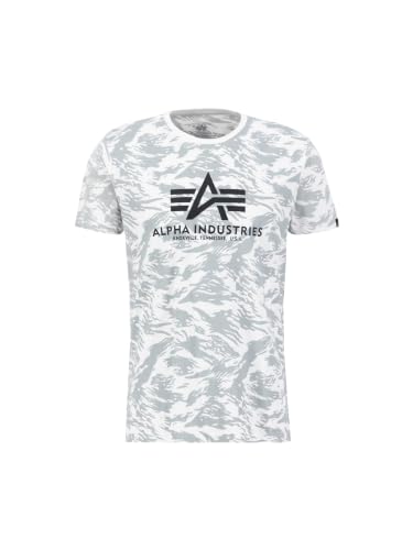 Alpha Industries Basic T-Shirt Camo für Herren Brushstroke White