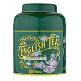 New English Teas Vintage Victorian Tea Caddy With 80 English