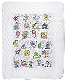 Design Works Crafts Janlynn Stamped for Cross Stitch Baby Quilt Kit, ABC Fun