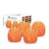 Himalayan Glow Candle Holders, Hand Crafted Himalayan Salt Candle Holder – 4 Pack