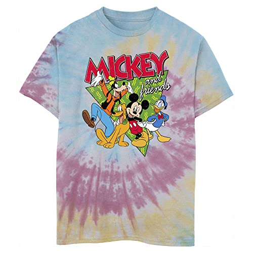 Disney T-Shirt à Manches Courtes pour garçon avec Personnages Funky Bunch, Bleu/