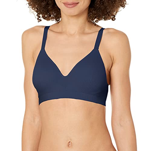 Hanes Women's Perfect Coverage ComfortFlex Wirefree Bra MHG260, in The Navy Rib,