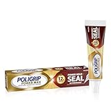 Poligrip Power Max Power Hold plus Seal Denture Adhesive Cream, Denture Cream for Secure Hold and Food Seal, Flavor Free - 2.2 oz