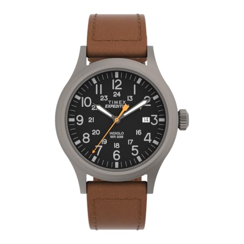 Relógio Timex Expedition Scout 40mm Couro Marrom