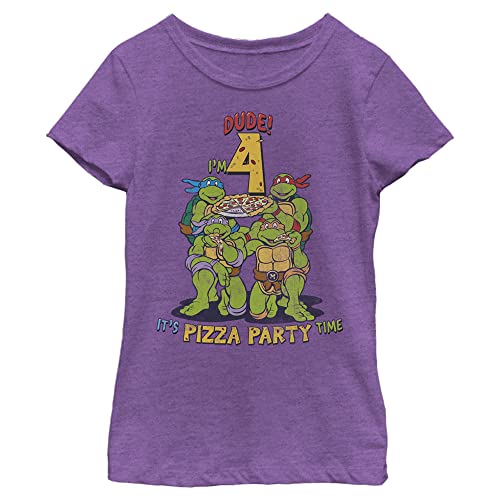Nickelodeon Little, Big Teenage Mutant Turtles Ninja Birthday 4 Girls Short Slee