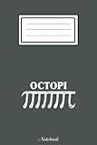 Octopi Funny Pi Gift For Pi Day Math Lovers Notebook Happy P