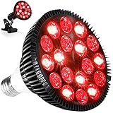 LifePro Red Light Therapy Lamp - Infraglow Infrared Red Light Therapy Bulb with 660nm and 850 nm Wavelength -18 LEDs & Clip-On Lamp - at Home Infrared Bulb for Daily Wellness and Relaxation