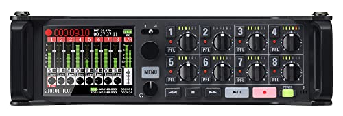 Zoom F8n Pro Enregistreur de Terrain Professionnel 32-bit/192 kHz, mixette Audio