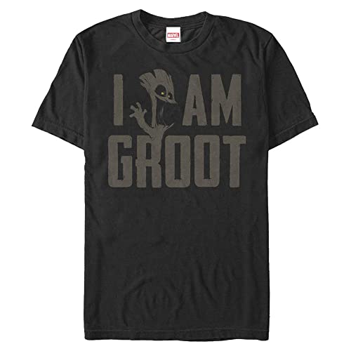 Marvel I Am Plain T-Shirt, Noir, XXL/Taille Grand Homme