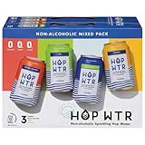 HOPWTR Variety Pack - Sparkling Hop Water, Sugar Free Non Alcoholic Drinks & NA Beer Alternative, Low Carb Adaptogen Drink with Nootropics, Zero Calories Sparkling Water (12 Pack, 12oz Cans)
