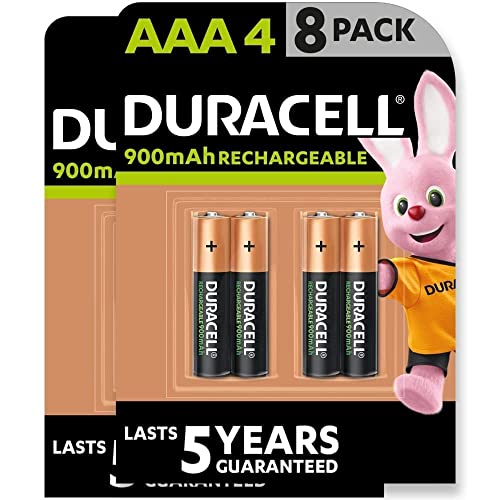 Duracell pilas recargables AAA (Paquete de 8), 900 mAh NiMH, precargadas, nuestr