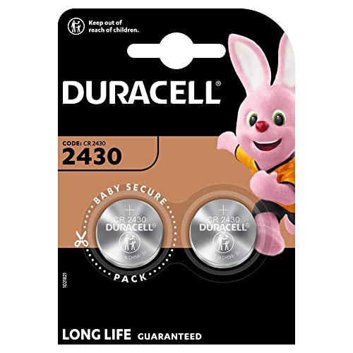 DURACELL 2430 Piles Boutons au lithium 3V (lot de 2) - Longue durée - Pour clés 