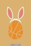 Egg Basketball Bunny Ears Easter Player Coach Fan Gift Notebook: A blank lined basketball notebook 6x9 in 110 Pages that makes a fun basketball gift ... women's basketball, team basketball gifts