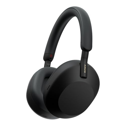 Sony WH-1000XM5 Kabellose Over-Ear Kopfhörer, aktives Noise Cancelling auf Premium Level mit Spatial 3D Audio, Transparenzmodus, bis zu 30 Std. Akkulaufzeit, Bluetooth, Schwarz
