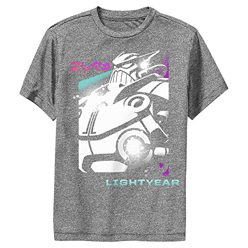 Disney Pixar Lightyear Zurg Spray Boys Short Sleeve Tee Shirt, Gris Anthracite c