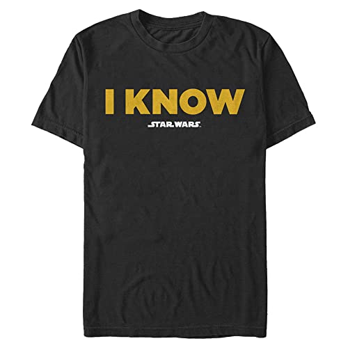 Star Wars I Know Camiseta, Negro, 3XL para Hombre